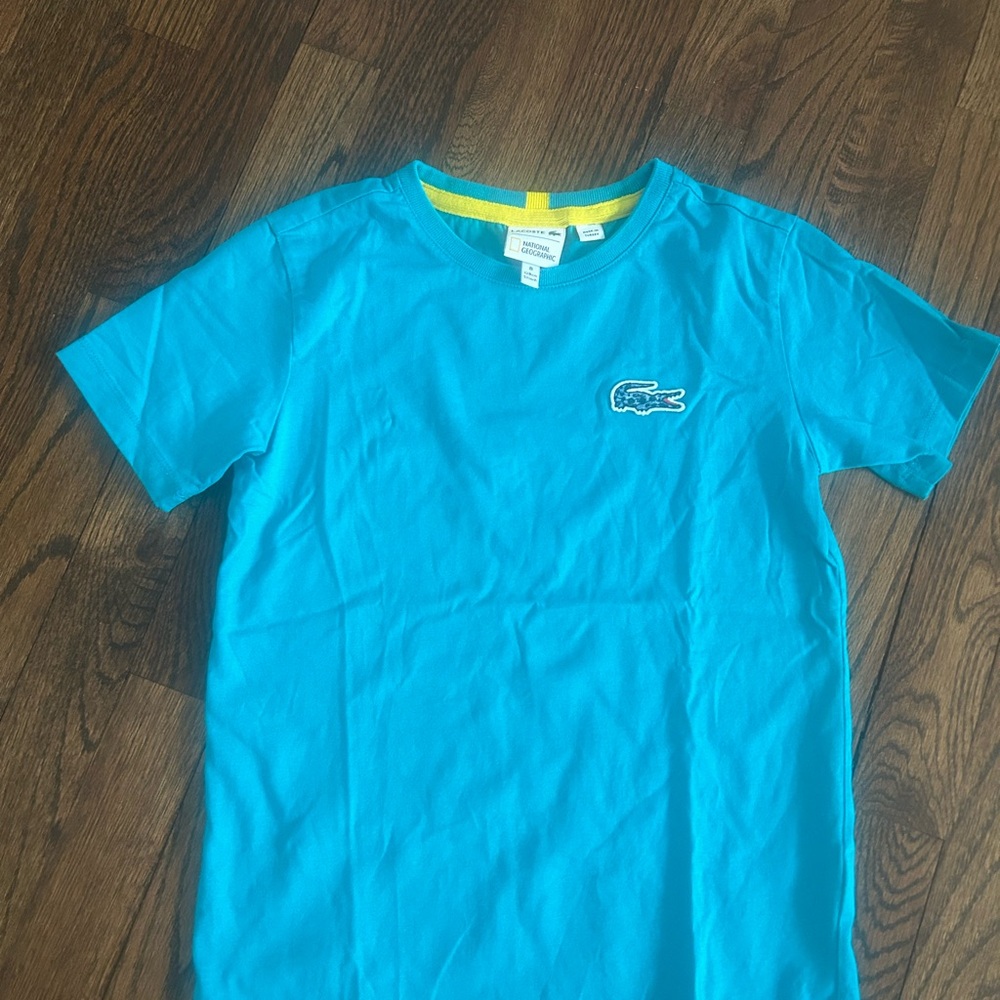 Lacoste Bright Blue Tee (boys size 8)